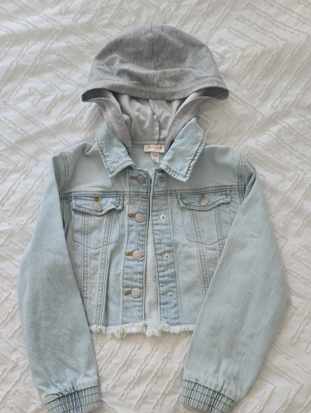 Light Blue Denim Hooded Jacket for Kids - Cat&Jack